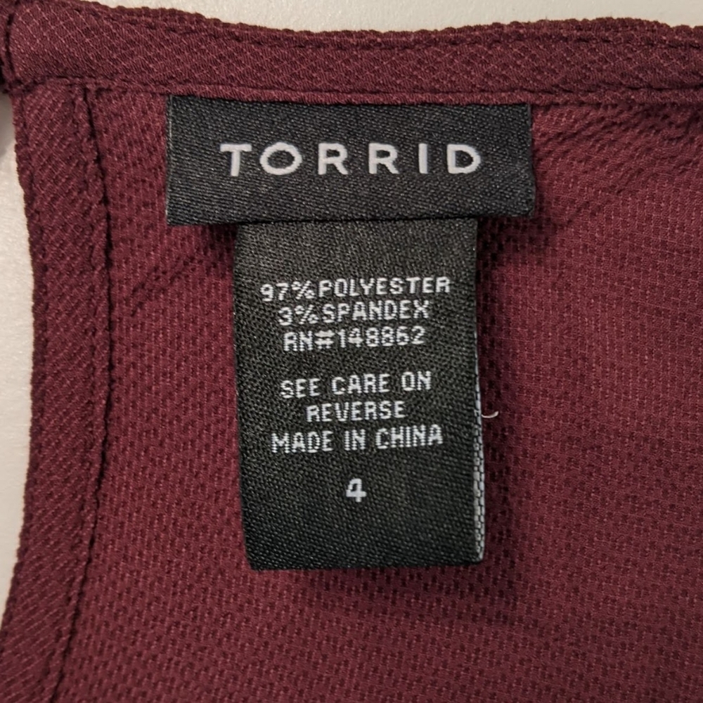 Torrid Ruffled Cold Shoulder Top - Picture 5 of 5